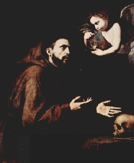 Jose de Ribera Franz von Assisi und der Engel mit der Wasserflasche oil painting picture